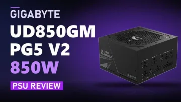 Gigabyte PSU 850W Gold PG5 V2 ATX 3.1, PCIe 5.1, 80 PLUS,Fully modular, 90%