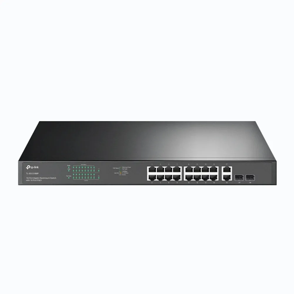 Switch TP-Link Omada 18-Port Gigabit Rackmount PoE 16-Port PoE+ TL-SG1218MP
