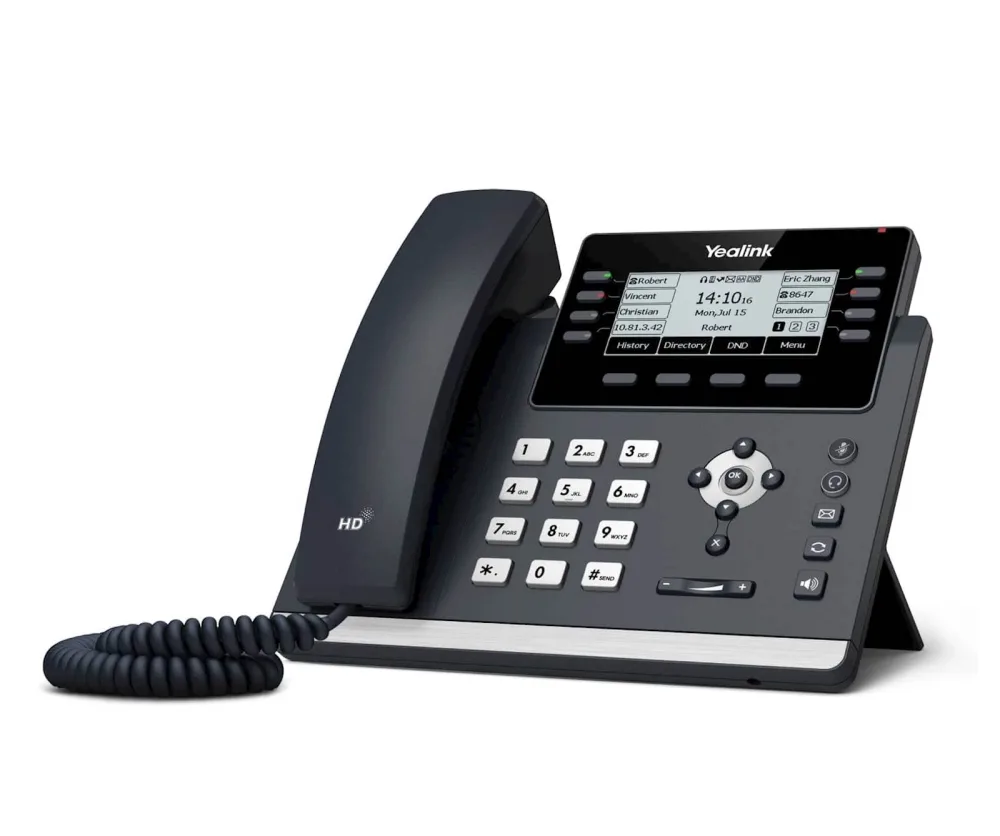 IP Telefon Yealink T43U, 3.7” ekran, Optima HD Voice+Acoustic Shield, Gigabitni Ethernet portovi,PoE