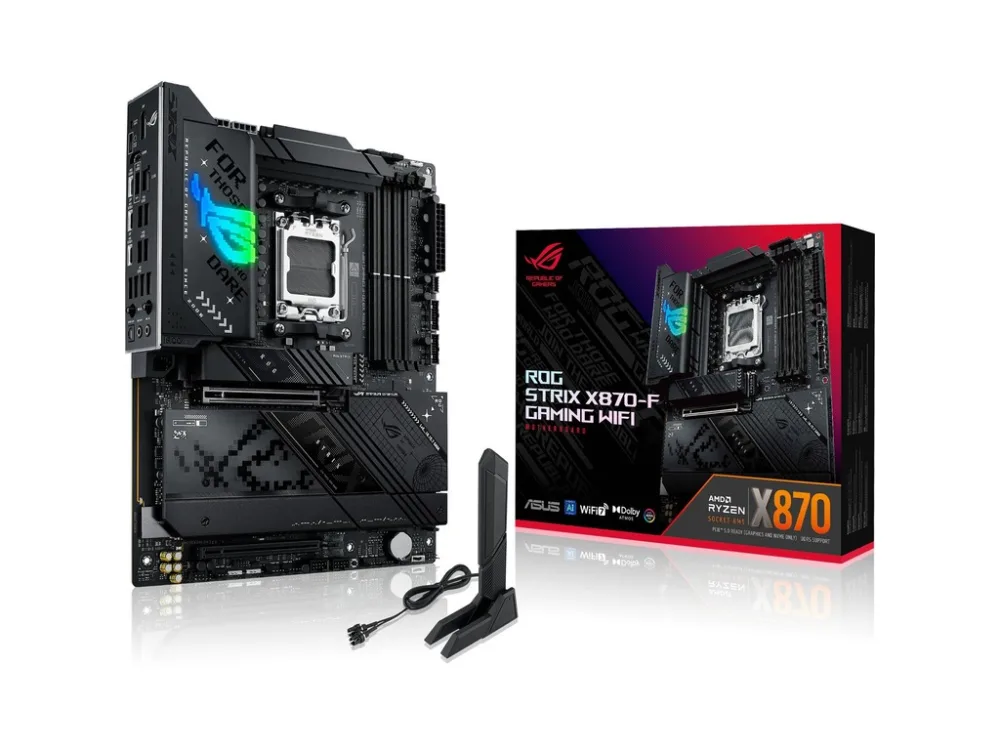 ASUS ROG STRIX X870-F GAMINGWIFI, X870, AM5; 4xDDR54x M.2; 2x SATA,HDMI,12x USB, RAID,ATX