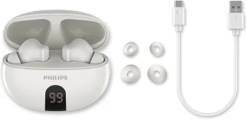 Bežične slušalice Philips - TAT2520WT/00, TWS, ANC, bijele