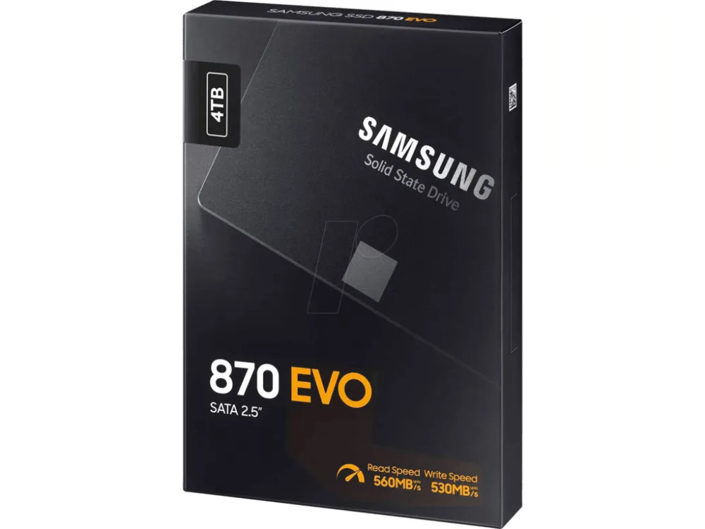 Samsung SSD 4TB 870 EVO2.5'' SATA3;V-NAND MLC560MB/s read,530MB/s write