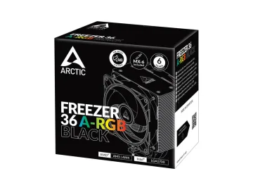Arctic Freezer 36 A-RGB BlackCPU cooler 1851,1700, AM4, AM5