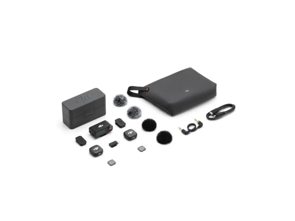 DJI Mic 3 (2TX+1RX+CC)mikrofon, prenos zvuka do 250m5.5h snimanja,48kHz 24 zvuk,OLED zaslon