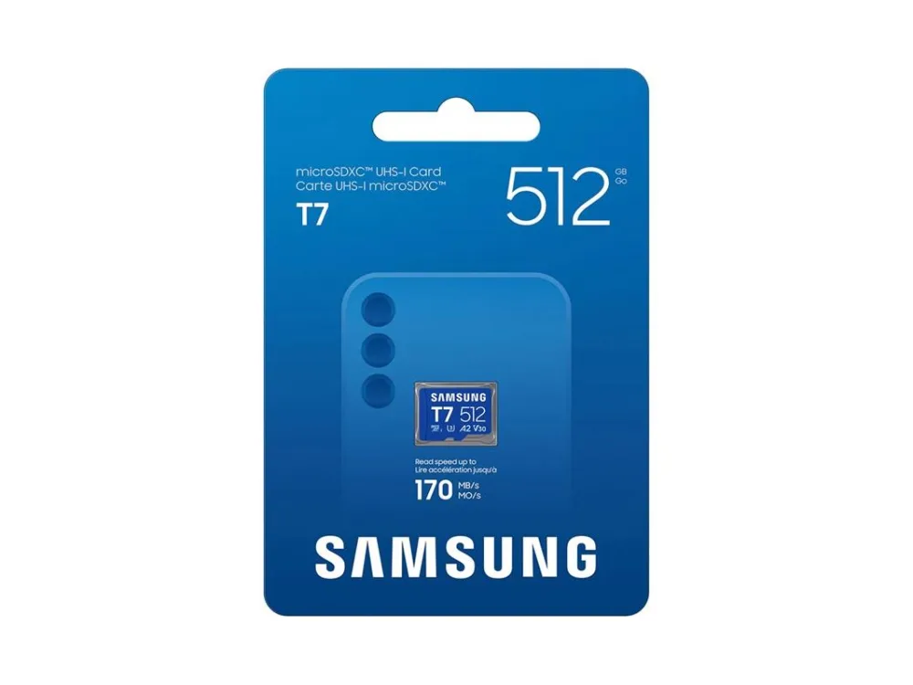 Samsung Micro SD 512GB T7Up to 170MBs
