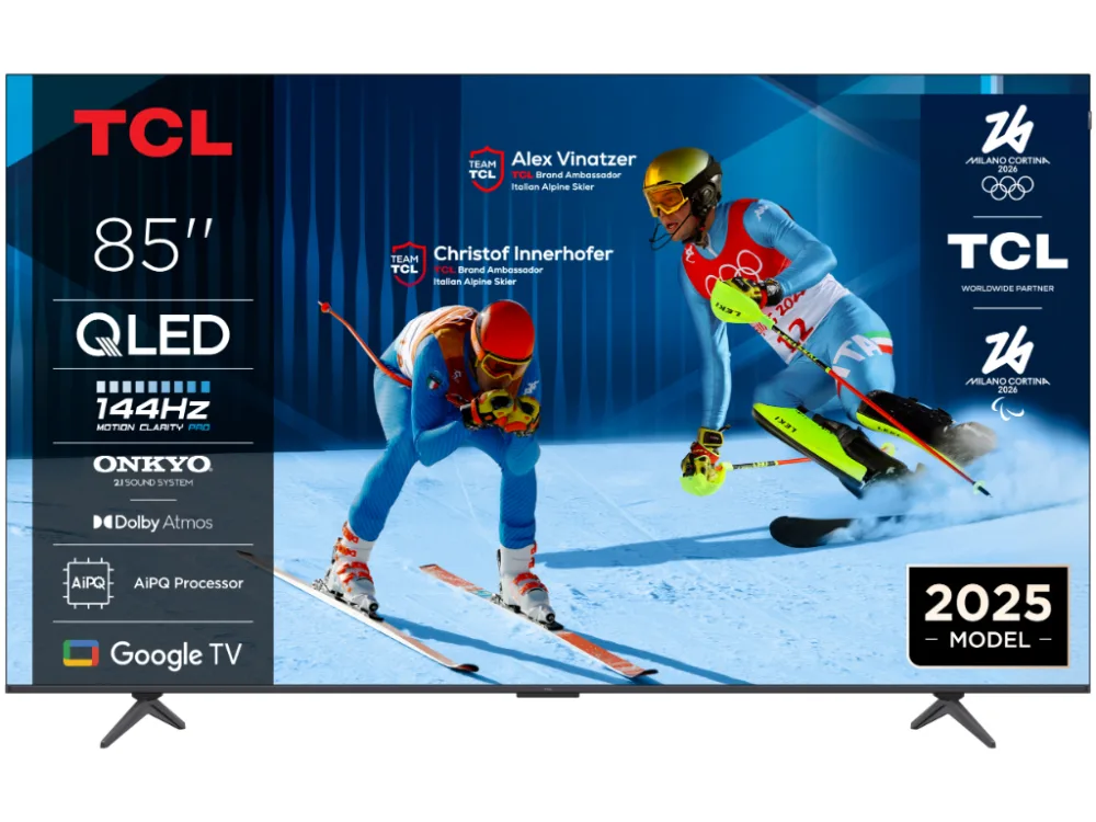 TCL 85"P8K 4K QLED TV 144HzGoogle TV; Motion Clarity Pro;Game Master; Onkyo 2.1;