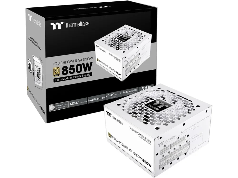 Thermaltake Toughpower GT 850w80+ Gold, full modular,ATX 3.1 native 12V-2x6 connector