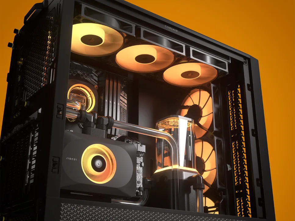 CORSAIR FRAME 4000D RS ARGB3xRS120 ARGB fans, 360mm rad170mm cooler, 430mm GPU, ATX, Black
