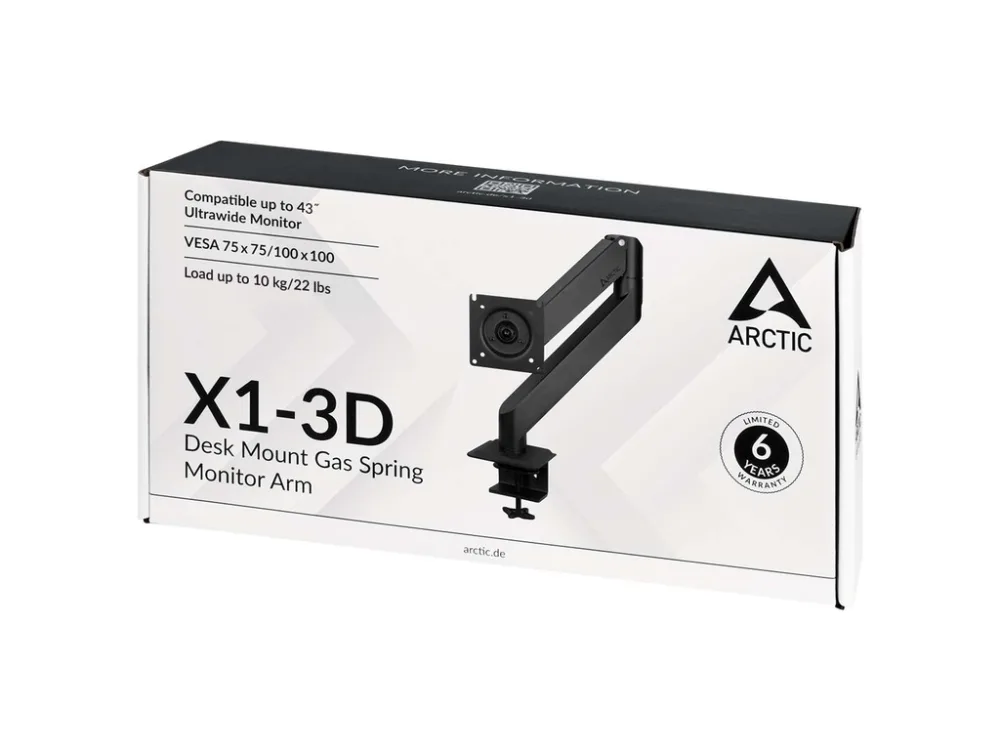 Arctic X1-3D desk mountgas spring monitor arm
