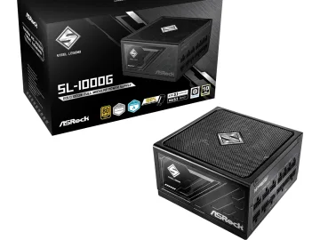 ASROCK PSU 1000W Gold Steel LFully Modular,80PLUS,135mm fanATX 3.1. PCIe 5.1, Japanese Capacitors