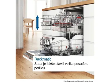 BOSCH perilica posuđa Serie 4|Brušeni Čelik ,C, 14 setova,9L,46dB, Escajg ladica, Old: SMS4HVI00E