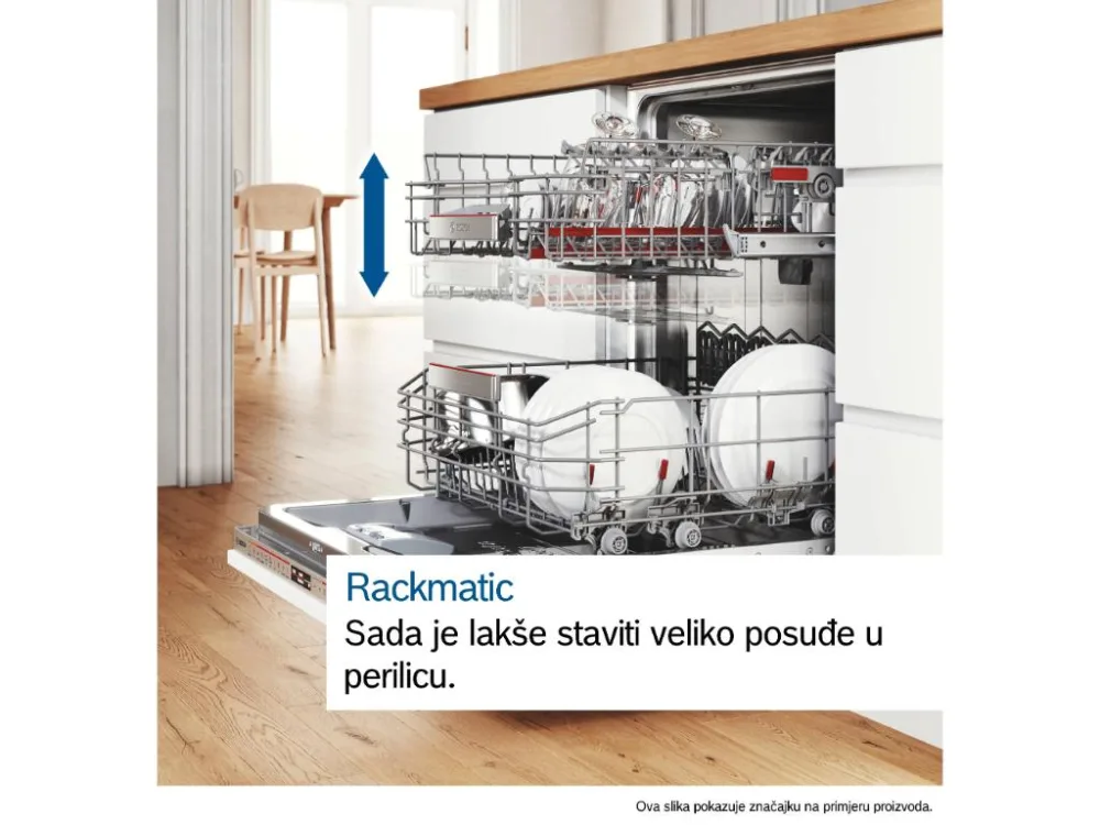 BOSCH perilica posuđa Serie 4|Brušeni Čelik ,C, 14 setova,9L,46dB, Escajg ladica, Old: SMS4HVI00E