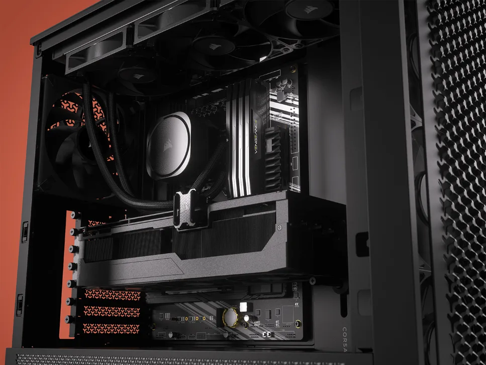 CORSAIR FRAME 4000D RS Case3xRS120 fans, 360mm radiator170mm cooler, 430mm GPU, ATX, Black