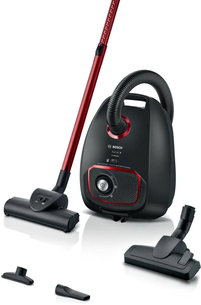 BOSCH Usisavač s vrećicom Serie 4|, CRNI, ProPower,11m radijus, Made in Germany