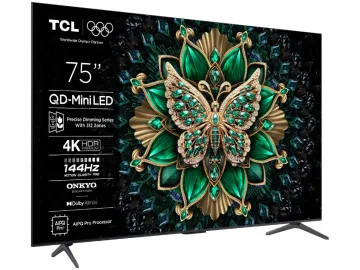 TCL 75"C6K 4K QD-Mini LED TV144Hz Google TV; Game Master;Dolby Atmos; Onkyo 2.1; HDR Premium;