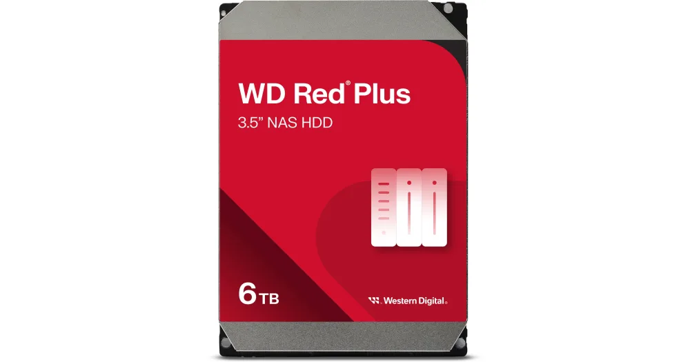 WD HDD 6TB Red Plus5400RPM 256MB