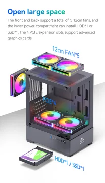 MAX 0271 Gaming Kućište CS085, 3 LED FAN INCLUDED