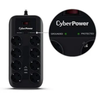 CyberPower prenaponska zaštita, P0820SUF0-DE, 8utičnica+2USB