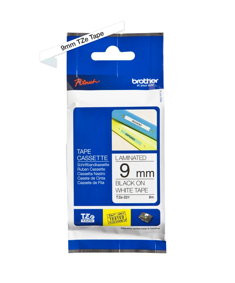 TRAKA TZE-S221/AZE-S221 9mm crno na bijelo