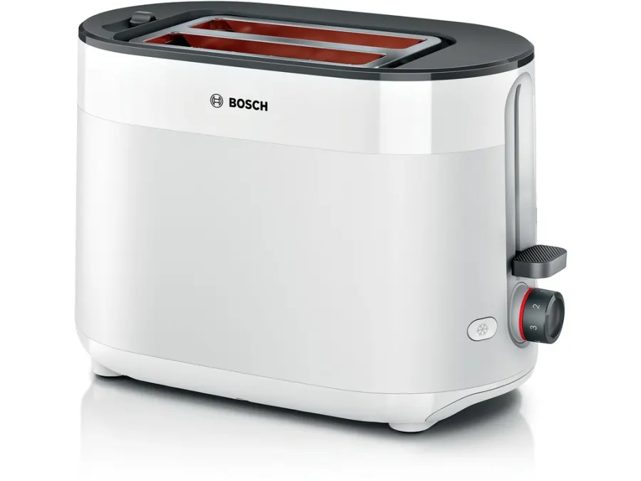 BOSCH Toster MyMoment TAT2M121, Bijela, Dvije kriške, Snaga 800-950 W